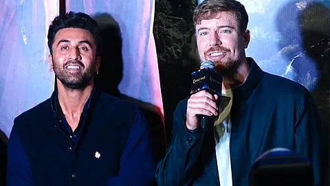 'രാമായണ'യുടെ,മുംബൈയില്‍ നടന്ന പ്രത്യേക പ്രൊമോഷന്‍ പരിപാടിയില്‍ ലോക പ്രശസ്ത യൂട്യൂബര്‍ മിസ്റ്റർ ബീസ്റ്റും രൺബീർ കപുറും