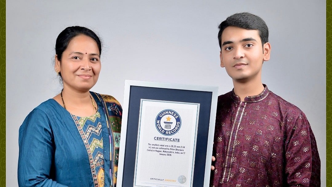 ಸಣ್ಣ ರೋಬೋಟಿಕ್ ಕೈ ಅಭಿವೃದ್ಧಿ; ಗಿನ್ನೆಸ್ ದಾಖಲೆ ಬರೆದ 17ರ ಹಿತೇನ್ ಧಾರ್ಪುರೆ