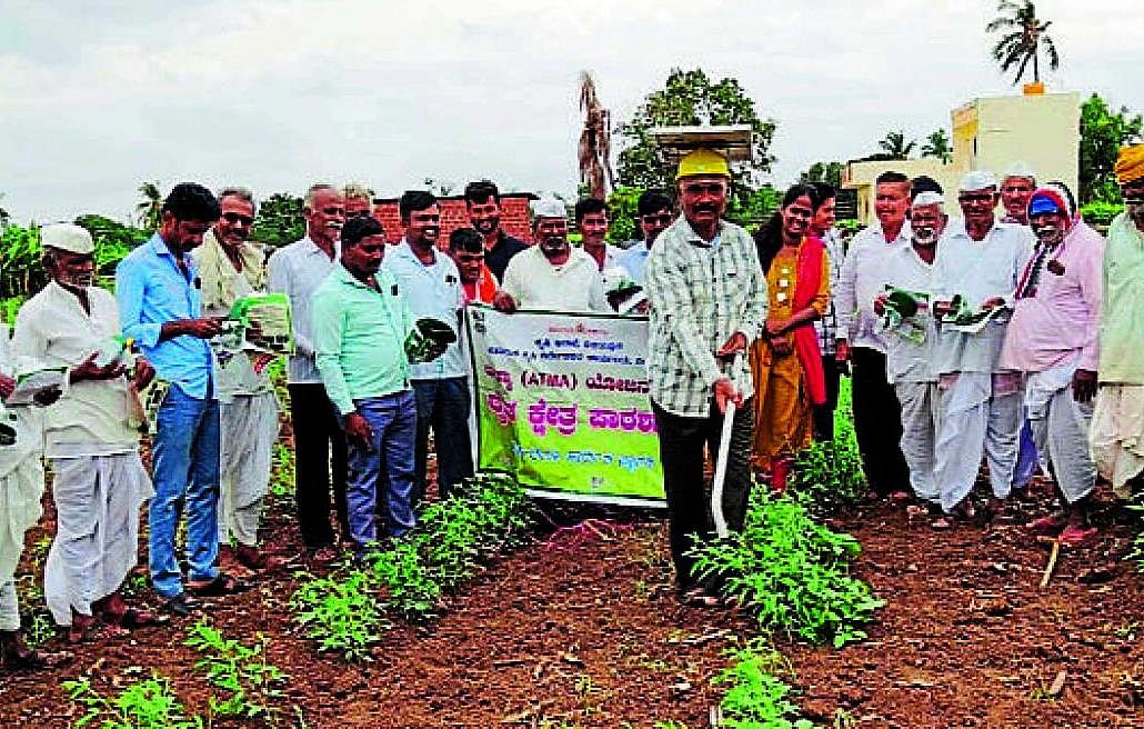 ವಿಜಯಪುರದಲ್ಲಿ ರೈತರಿಗೆ ಕ್ಷೇತ್ರ ಪಾಠಶಾಲೆ ಮಹತ್ವ ಕುರಿತು ತಿಳಿವಳಿಕೆ