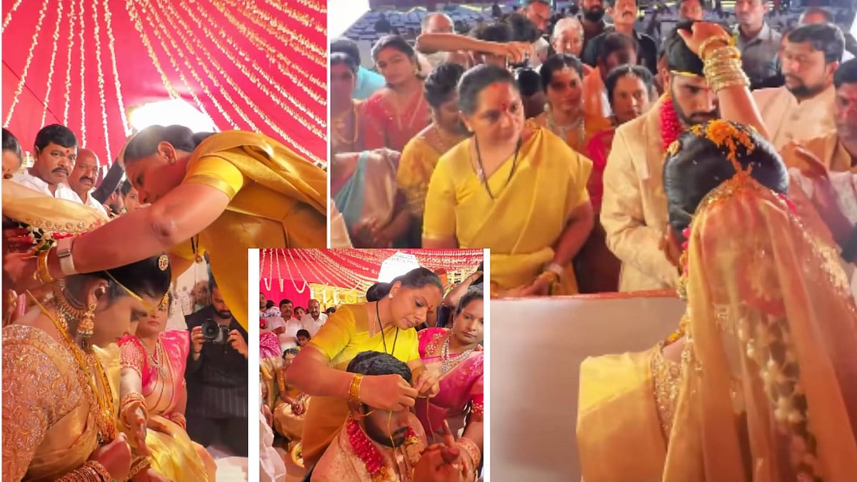 ಕಾರ್ಯಕರ್ತನ ಮದುವೆಯಲ್ಲಿ ಭಾಗಿಯಾಗಿ ವಧುವಿಗೆ ತಾಳಿ ಕಟ್ಟಿದ TRS ನಾಯಕಿ ಕೆ.ಕವಿತಾ