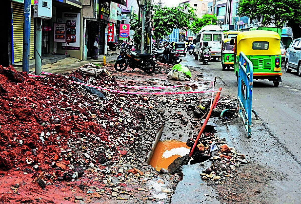 ಬೆಂಗಳೂರು| ಮುಗಿಯದ ರಸ್ತೆ ಕಾಮಗಾರಿ: ಜನರಿಗೆ ದಿನವೂ ಕಿರಿಕಿರಿ