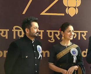 National Awards: ಕಪ್ಪು ಬಣ್ಣದ ಉಡುಗೆಯಲ್ಲಿ ಮಿಂಚಿದ ಯಾಮಿ ಗೌತಮ್ ದಂಪತಿ