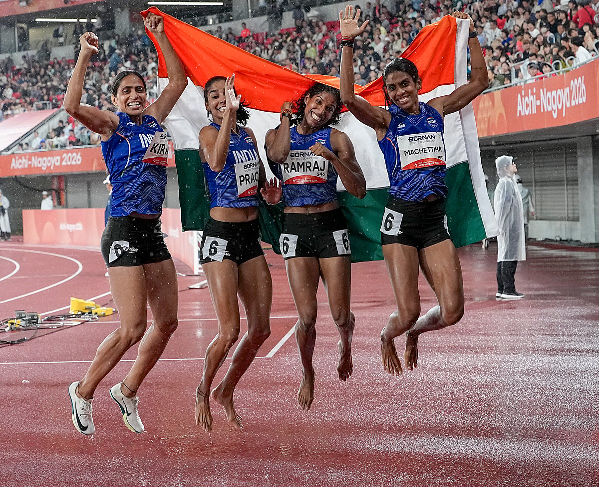 ಟ್ರ್ಯಾಕ್‌ನಲ್ಲಿ ಚಿನ್ನದ ಹೊನಲು: ವನಿತೆಯರ 4X400 ಮೀ ರಿಲೆಯಲ್ಲಿ ಮಿಂಚಿದ ಭಾರತ