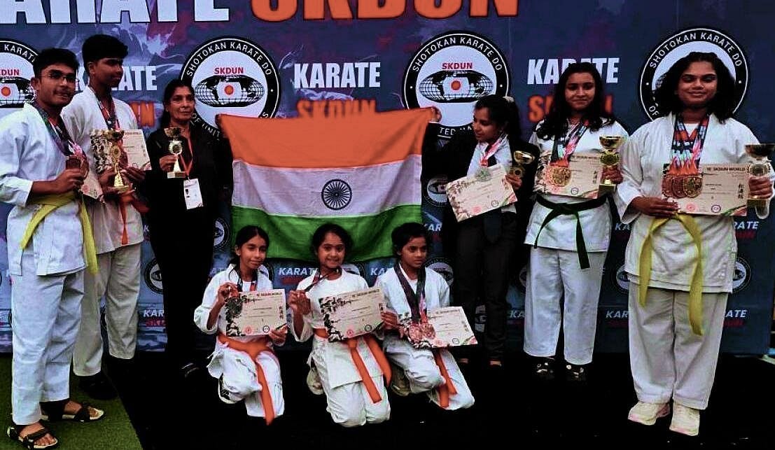 Bengaluru Karate Students Win Medals in International Competition