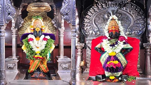 पंढरपूर : आषाढी यात्रेनिमित्त श्री विठ्ठल रुक्मिणीचा पलंग काढला
