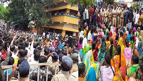 मुरगूड : नराधमाला फाशीचं द्या; सोनाळी व सावर्डे ग्रामस्‍थांचा मोर्चा