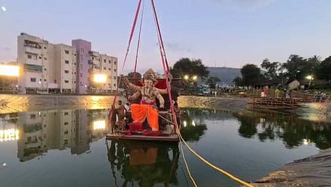 गणेश विसर्जन : साताऱ्यात भक्‍तीमय वातावरणात बाप्पांना निरोप