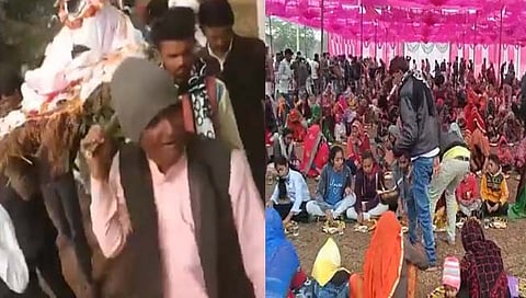 व्हिडिओ व्हायरल! माकडाच्या मृत्यूनंतर मुंडन अन्‌ तेराव्याला भोजन, १५०० लोकांची गर्दी