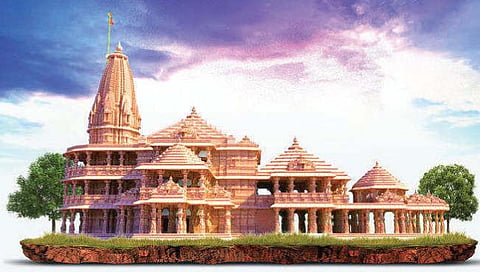 अयोध्येत उभारले जाणारे प्रभू रामचंद्रांचे मंदिर. (संकल्पित) 