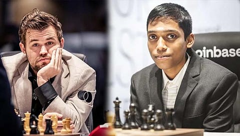 Praggnanandhaa vs Magnus carlsen 
