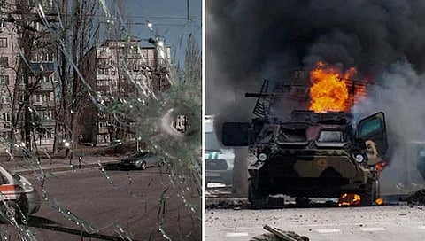 Russia-Ukraine War : रॉकेटसह क्षेपणास्‍त्र मार्‍याने युक्रेनमध्‍ये हाहाकार, रशियन सैन्‍याने कीव्‍हमधील ६४ किलोमीटर परिसर व्‍यापला