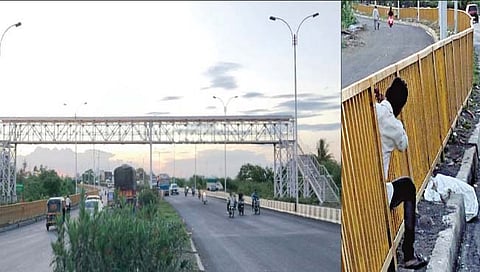 सोलापूर : पादचारी पूल बनले दारूडे, गर्दुल्यांचे अड्डे