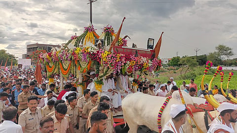 तुकोबारायांच्या पालखी सोहळ्याचा दौंड तालुक्यात प्रवेश
