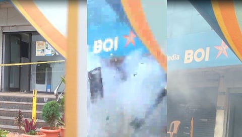 जोरदार धमाका अन् ATM च्या ठिकऱ्या; साडेआठ लाखांची रक्कम सुरक्षित