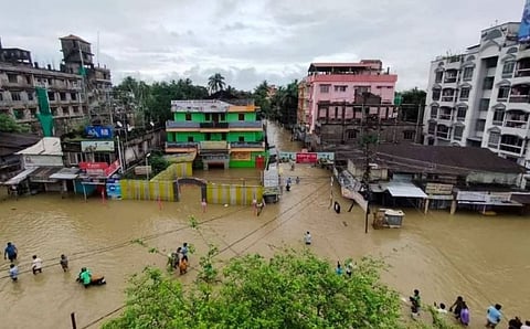 सिलचरमध्‍ये आलेल्‍या पुराचे संग्रहित छायाचित्र.