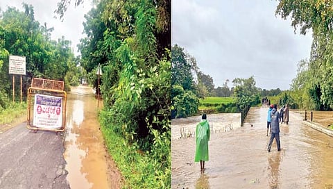 बेळगाव : खानापूर-हेम्माडगा मार्गावरील वाहतूक बंद