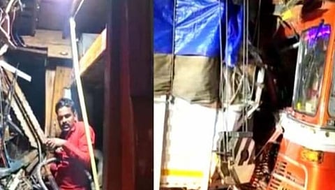 सातार्‍याजवळ भरधाव ट्रकला अपघात; एक जखमी