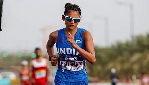 Commonwealth Games 2022 :  प्रियांका गोस्‍वामीने दहा हजार मीटर चालण्‍याच्‍या स्‍पर्धेत पटकावले रौप्‍य पदक