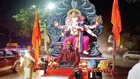 बेळगाव : मंगलमूर्तीचे जल्‍लोषी स्वागत