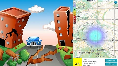 Earthquake : लडाखमध्ये 4.3 रिश्टर स्केलचा भूकंप