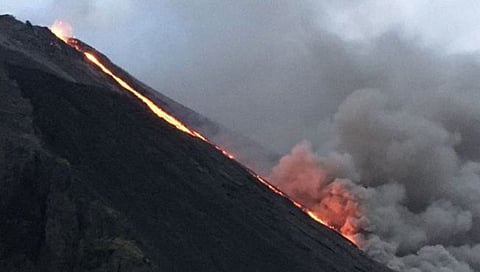Stromboli volcano in Italy 