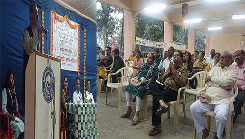 नाशिक : दत्तक पालक मेळाव्यात सहभागी झालेले पालक. दुसर्‍या छायाचित्रात मेळाव्यात मार्गदर्शन करताना मुख्य दत्तक समन्वयक राहुल जाधव आणि व्यासपीठावरील पदाधिकारी.