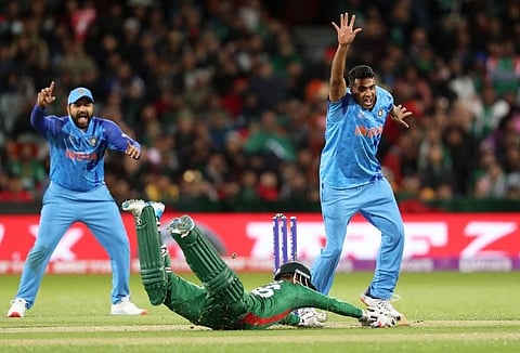 INDvsBAN T20WC:  भारताचा बांगलादेशवर राेमहर्षक विजय