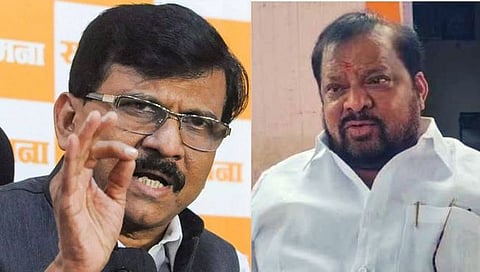 संजय राऊत आणि शहाजीबापू पाटील 

