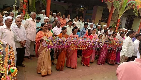 कोल्हापूर : मुरगूडच्या अंबाबाई मंदिराच्या वास्तूशांती सोहळ्यास विधीवत पूजेने प्रारंभ