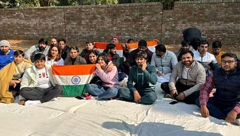 कुस्तीपटूंचे जंतरमंतरवर आंदोलन 
