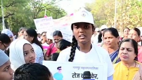 Nagpur : दृष्टीहीन मुलांनी दिला ‘स्वच्छ, सुंदर, स्वस्थ’ नागपूरचा संदेश 