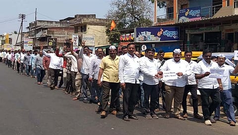 कोल्हापूर: शाहूवाडीत जुनी पेन्शनसाठी सरकारी कर्मचाऱ्यांचा एल्गार