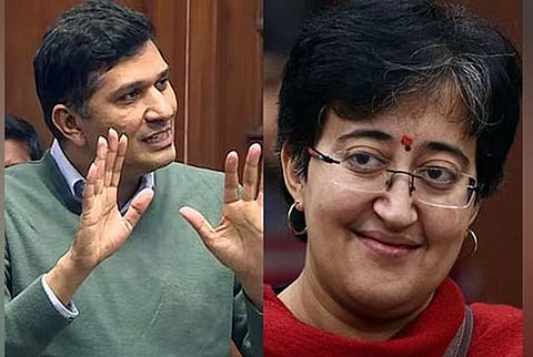 सौरभ भारद्वाज आणि अतिशी यांनी  मंत्रीपदाची शपथ घेतली. 