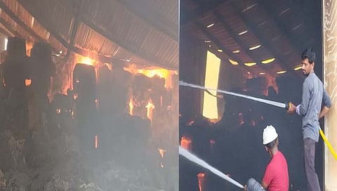 बुलढाणा अर्बनच्या गोदामाला भीषण आग  