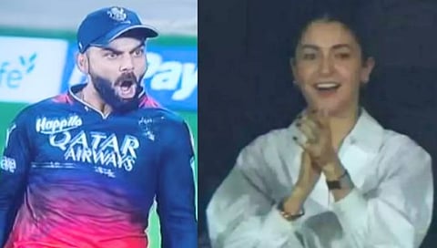 Virat Anushka Reaction : केएल राहुलचा विराटनं घेतला कॅच अन् अनुष्कानं मारल्या उड्या, रिॲक्शनचा व्हिडिओ व्हायरल