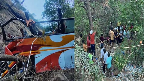 बस दरीत कोसळून ७ ठार  