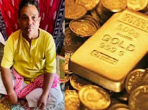 ५० ग्रॅम सोने बक्षीस जिंकलेले श्‍याम सिंह लावनिया.
