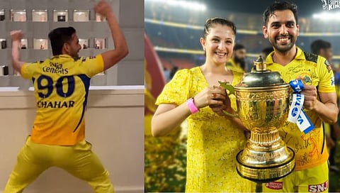 Deepak chahar Bhangra : आयपीएल जिंकल्‍यानंतर दीपक चहरचा ‘सेलिब्रेशन’ भांगडा पाहिलात का?, व्हिडिओ व्हायरल