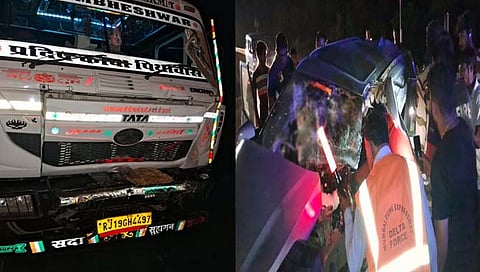 कंटेनरची ६ वाहनांना धडक  
