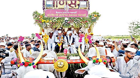उपमुख्यमंत्र्यांकडून माऊलींच्या पालखीचे सारथ्य