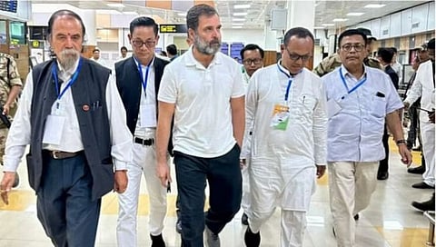 Rahul Gandhi's convoy stopped in Manipur