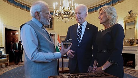 pm modi gifted to baiden