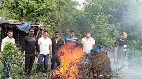 धुळे : बल्हाणे शिवारातील दोन हातभट्ट्या उद्धवस्त, पिंपळनेर पोलिसांची कारवाई