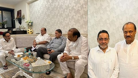 सुप्रिया सुळेंपाठोपाठ अजित पवारांनीही घेतली नवाब मलिक यांची भेट