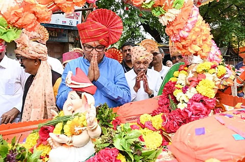 Nagar Ganeshotsav 2023 : संगमनेरमध्ये मानाच्या मंडळाच्या मिरवणुकीला सुरुवात