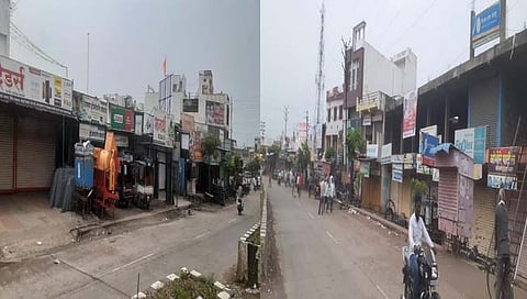 जवळाबाजार येथे बाजारपेठ बंद  