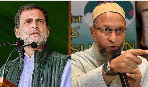 काँग्रेस नेते राहुल गांधी आणि 'एआयएमआयएम'  प्रमुख असदुद्दीन ओवेसी ( संग्रहित छायाचित्र )
