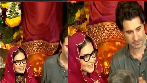 Actress Sunny Leone and Daniel Weber 