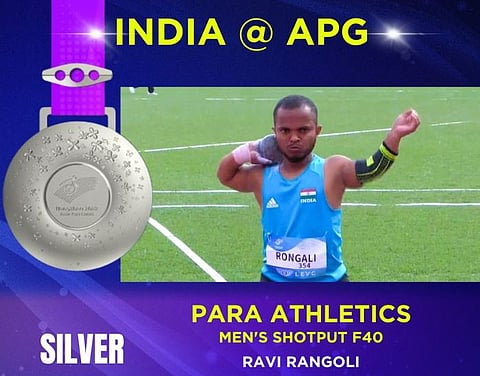 Asian Para Games: पुरुष गोळाफेक स्‍पर्धेत रवी रोंगालला रौप्‍य