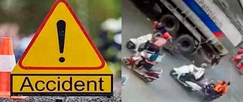 Pune Accident News : टँकरच्या धडकेत आई-वडिलांच्या डोळ्यादेखत मुलींचा मृत्यू; पुण्यातील दुर्दैवी घटना